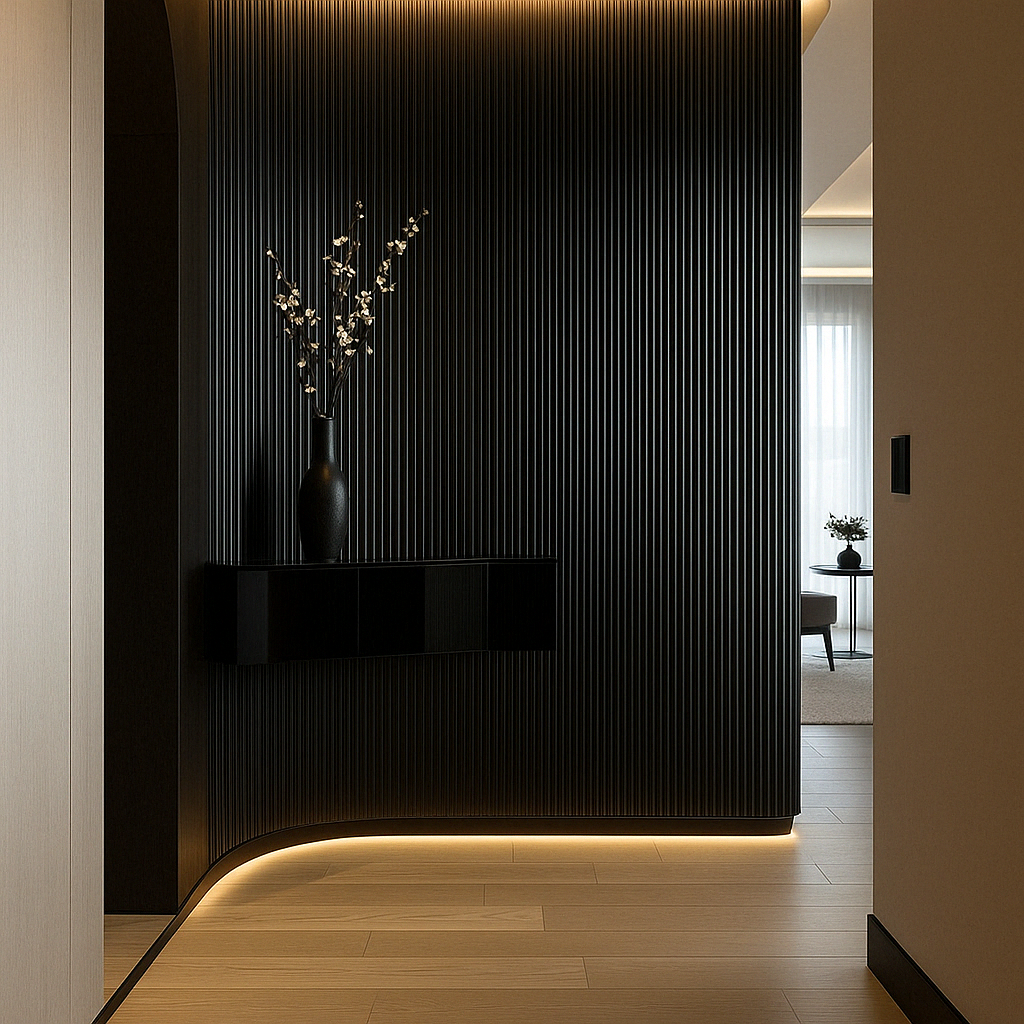JP Decor vízfodros falpanel - Piano black wave - Image 2